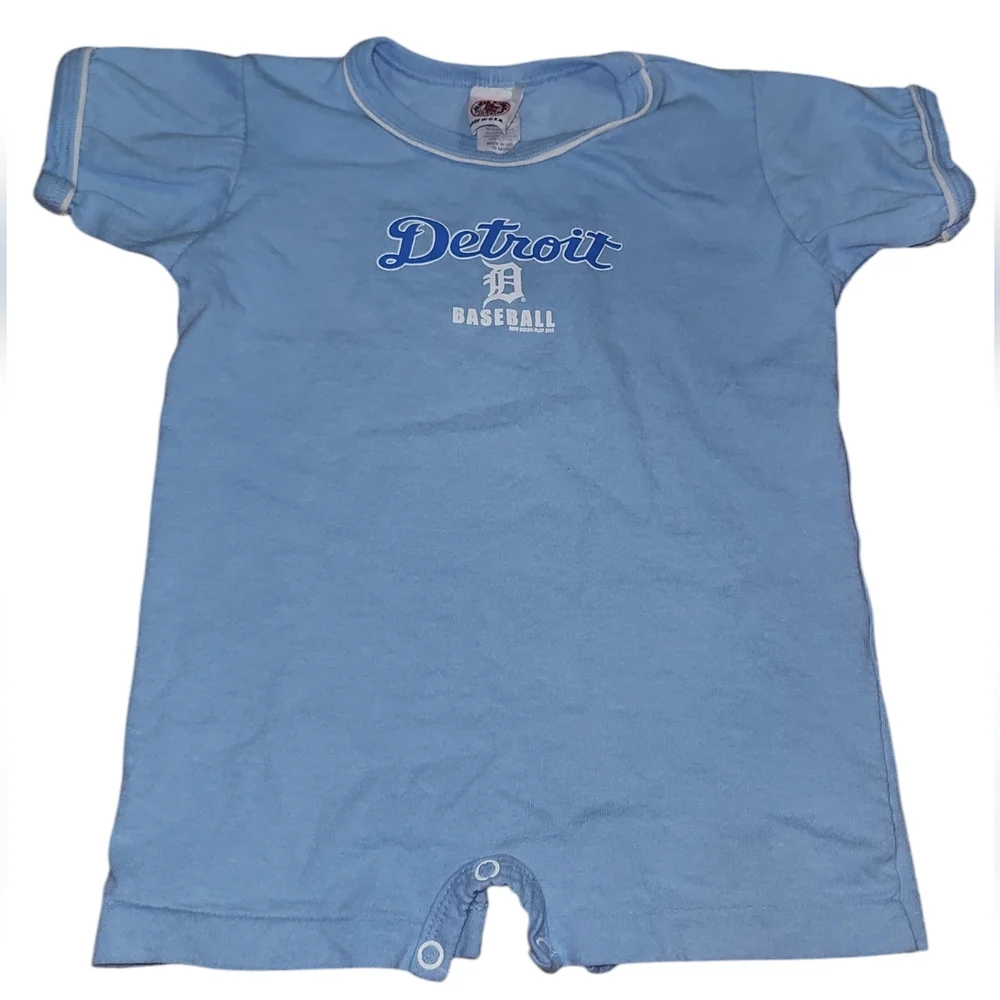 Bimm Ridder Vintage Detroit Tigers Blue Infant One Piece Bodysuit Size 24m‎